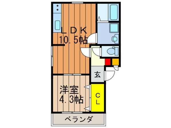 ラルジェ招提の物件間取画像